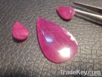 25.34 Carat- Beautiful Pear Shape Faceted Ruby Pendent Set, Live Pinki