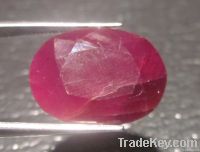 6.6 Carat-Huge Pigeon Blood Red Ruby Facet, Natural Semi Transparent