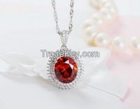 2015 Spinel Pendant for Party, Gift, Anniversary or Wedding, S925 Sterling Silver Platinum Plated