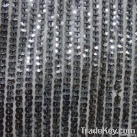 Mesh fabric with spangle/paillette embroidery for garment/dress