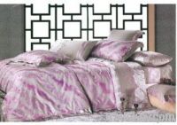 Silk and cotton interweaved bedding set