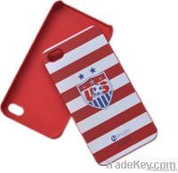 Plastic mobile phone case with football team logo silk print