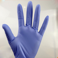 Wholesale Blue Powder Free Non-Medical Nitrile Gloves With High Quality Disposable NItrile gloves