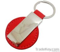 Hot Promotion Gift Customized Leather Keychain  With Metal