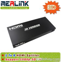 1 to 8 HDMI Splitter, Support 3D TV (YL0108)