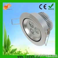 high power white 3w round led downlight