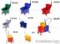 plastic trolley mop bucket