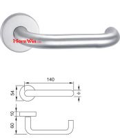 lever tubular stainless steel door handle