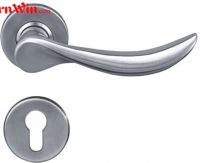 Solid stainless steel lever door handle