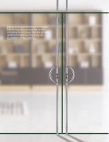 metal material glass door long handle with lock