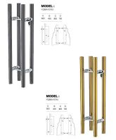 Stainless Steel Glass Door Handle Pull With Lock