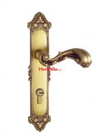 Antique brass double sided door pull handle with classical style