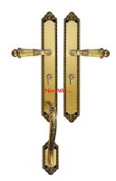 Antique brass lever door handles