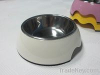 2-in-1 Dog Dish, White