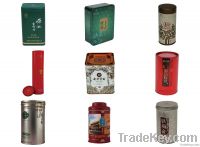 Metal tea or coffee tin cans