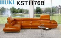 Hot sell L shape genuine sofa   modern corner sofa