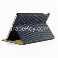 Stand leather case for iPad air 2 with embossed pattern on the leather
