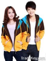 His-and-hers zip-up coats fashionable sportswear patchwork hoodies