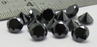 High quality loose moissanite Jet Black round cut Carat-1.00ct_6.80mm