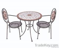 mosaic table and chair