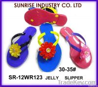 2012 fashion PVC ladies jelly slippers