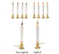 Pack of 8 Electric Flickering Christmas Candle Lamps 9"