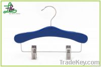 LH051 Wooden kids clothes hangers with clips