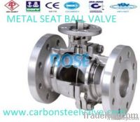 Cast stainless steel flanged metal seat ball valve