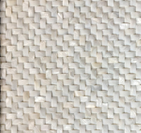 white freshwater shell tile herringbone