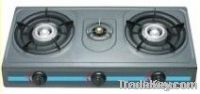 3 burners gas cooktop with enamel trivets