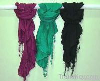 Plain Dyed Pashmina - Satin Scarves & Stoles