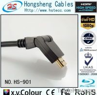 HS-901, hdmi cable Rotatable for TV/DVD/PS3/STB