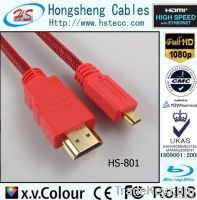 HS-801AD, micro hdmi cable, good quality micro hdmi extension cable