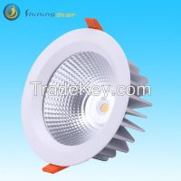 Round white clear 3.5inch COB led downlight 12W
