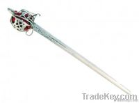 Miniature Silver Basket-Hilted Sword (Miniature Sword)