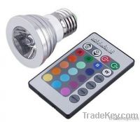 3W RGB led spotlight with IR remote control