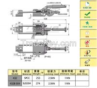 [TANJA] 432 adjustable toggle latch / self-locking industrial horizontal clamp