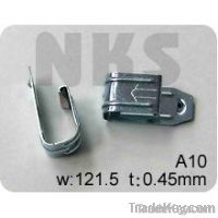 Metal clip for plastic hanger