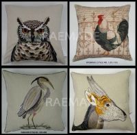 Embroidered Printed Cushion Cover Pillow Anm