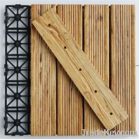 Eucalyptus decking with plastic base
