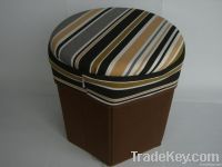Foldable polyester ottoman storage box