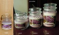 glass jar candles scented
