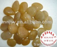high polished yellow river stones