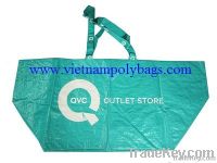 Black canvas eco friendly pp woven shopping bag - vietnampolybags.com