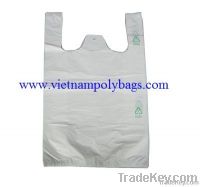 HDPE white t-shirt bag