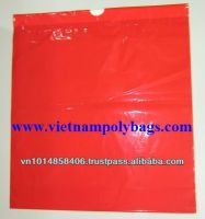 High quality red no printing LDPE draw-tape bags