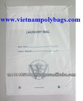Durable LDPE plastic poly draw-tape bags
