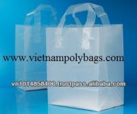 clear HDPE flexiloop handle plastic shopping bag - high quality