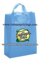 logo print flexiloop handle plastic shopping bag - high quality