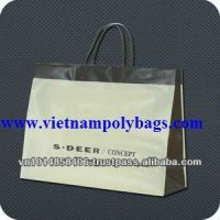 rigid handle plastic shopping bag